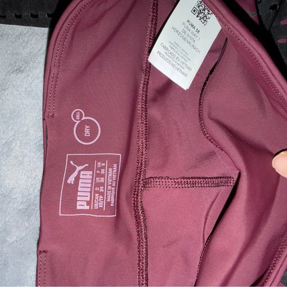 Puma Black and Burgundy workout bottoms - Picture 3 of 6